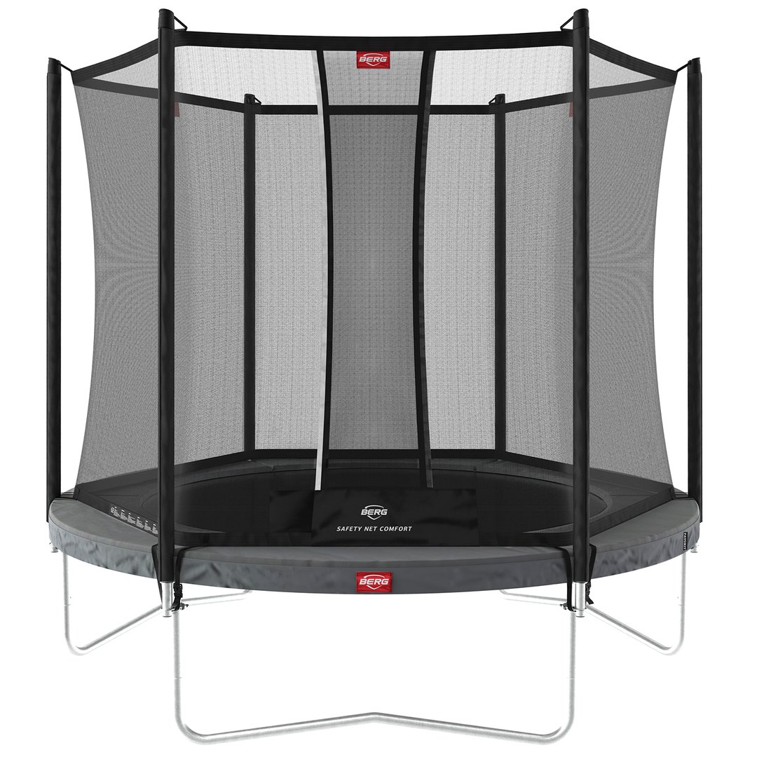 BERG Favorit Trampoliini 200 cm + Turvaverkko, harmaa