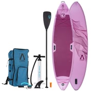 FitNord Aqua Leaf 340 SUP-lautasetti, pinkki (kantavuus 200 kg, lasikuitumela) 2025