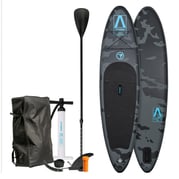 FitNord Aqua Lite SUP-lautasetti, Åbo (musta-turkoosi), alumiinimelalla, G2