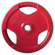 Levypaino 25 kg Tri Grip Olympic, tummanpunainen