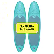Tuplapaketti: 2 kpl FitNord Aqua 300 SUP-lautasetti, turkoosi