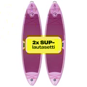 Tuplapaketti: 2 kpl FitNord Aqua Leaf 340 SUP-lautasetti, pinkki