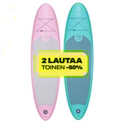 Tuplapaketti: 2 kpl FitNord Aqua 300 SUP-lautasetti, pinkki & turkoosi