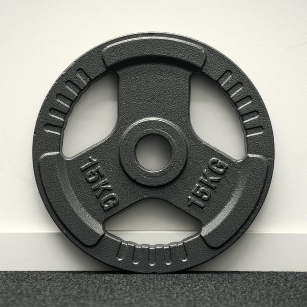 FitNord Valurautainen 50 mm levypaino otekahvoilla  15 kg 3
