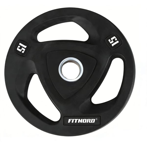 Levypaino 15 kg, FitNord Tri Grip Black 1