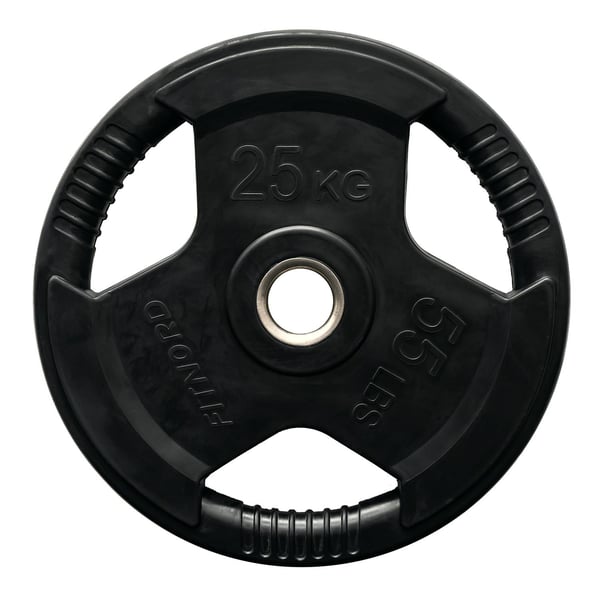 Levypaino 25 kg, FitNord Tri Grip Black G2 1