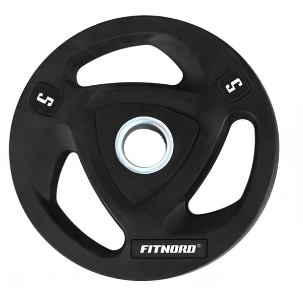 Levypaino 5 kg, FitNord Tri Grip Black 1