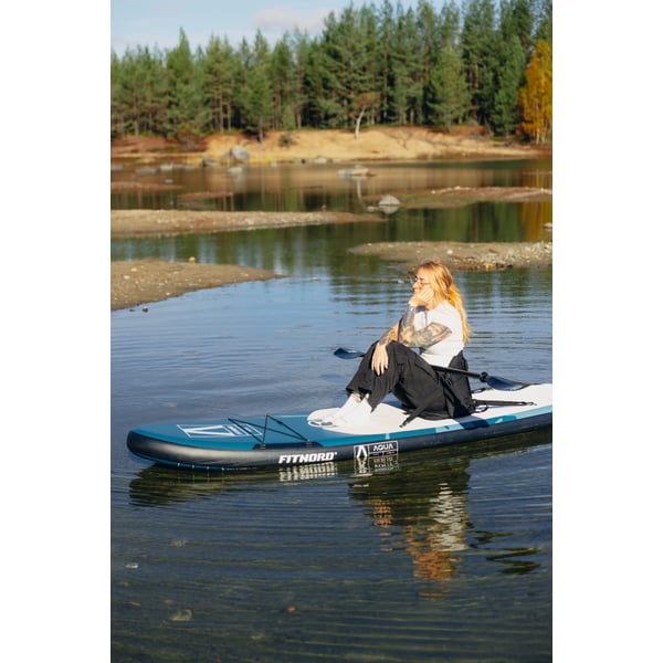 FitNord Aqua 330 SUP-lautasetti, KEMI (valko-musta), lasikuitumelalla, G2 2