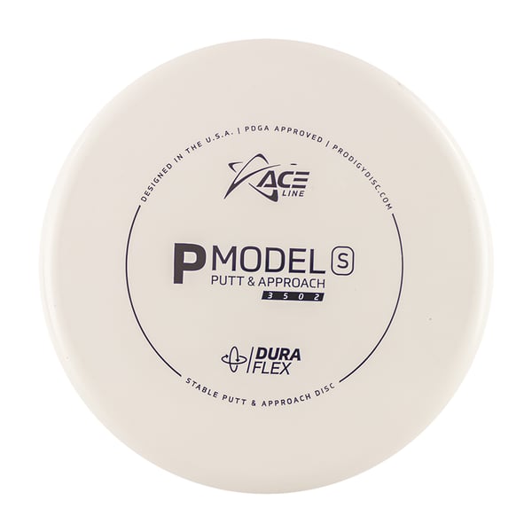 Prodigy Disc ACE Line P Model S DuraFlex Putteri Frisbeegolfkiekko, valkoinen 1