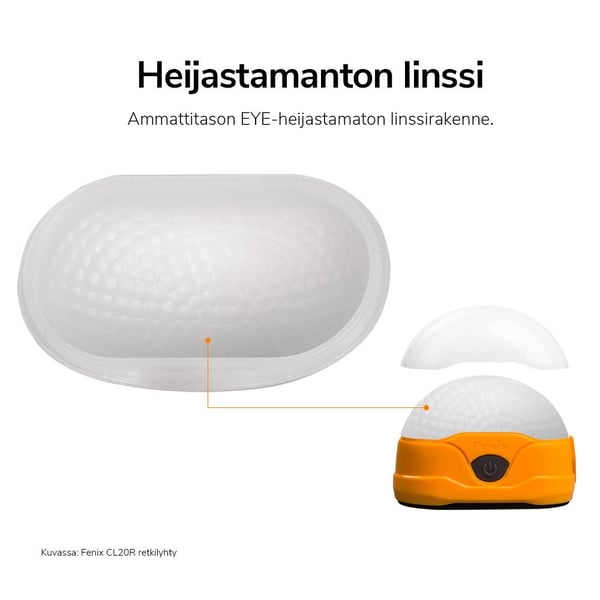 LED-lyhty Fenix CL20R, 300 lm keltainen 4