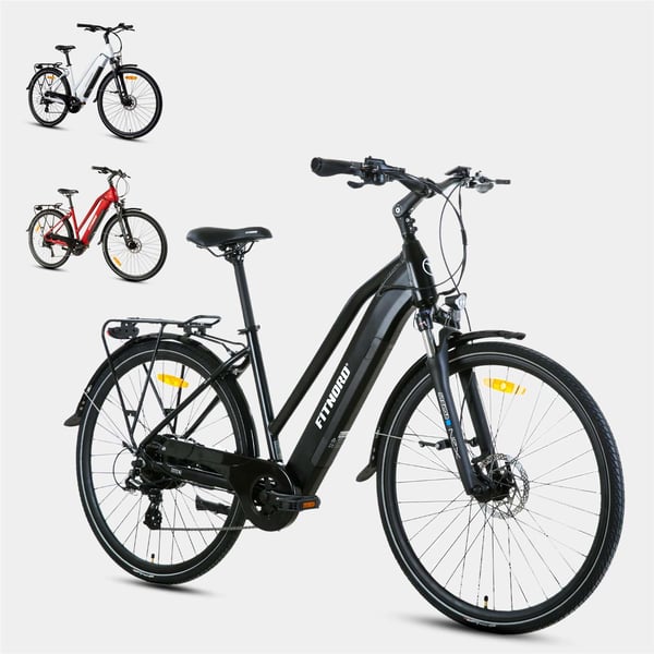 FitNord Ava 300 Sähköpyörä 2024, musta (720 Wh tehoakku) 2
