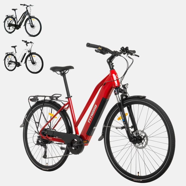 FitNord Ava 300 Sähköpyörä 2024, punainen (720 Wh tehoakku) 2