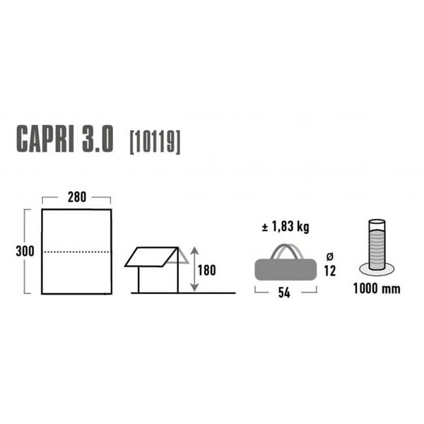 High Peak Capri Tarppi, luonnonvalkoinen 2