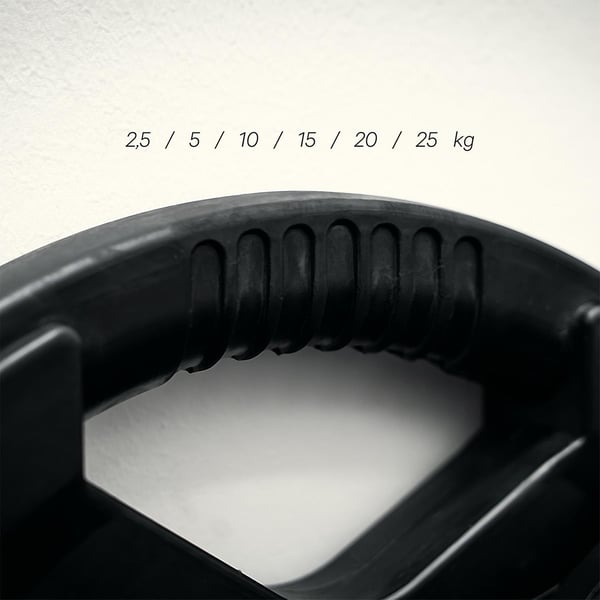 Levypaino 25 kg, FitNord Tri Grip Black G2 4
