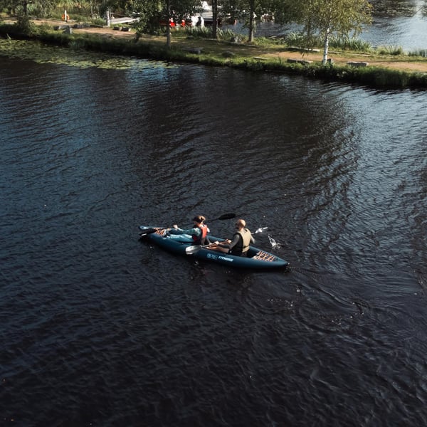 FitNord Seal Two ilmatäytteinen kajakki, tummansininen (2-istuttava) G2 18