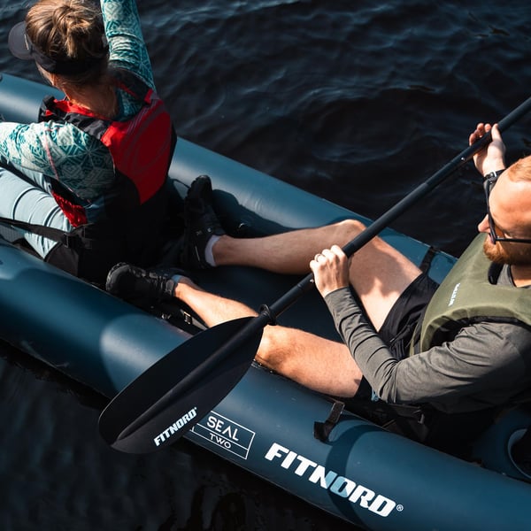 FitNord Seal Two ilmatäytteinen kajakki, tummansininen (2-istuttava) G2 12