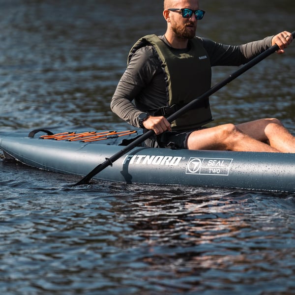 FitNord Seal Two ilmatäytteinen kajakki, tummansininen (2-istuttava) G2 14