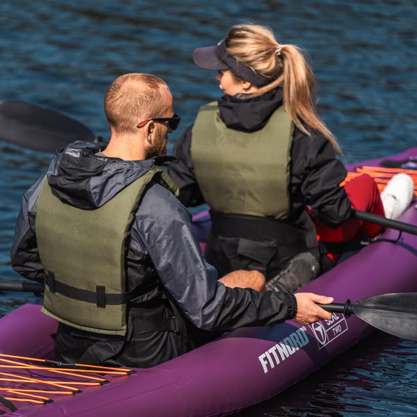 FitNord Seal Two ilmatäytteinen kajakki, tumma violetti (2-istuttava) G2 13