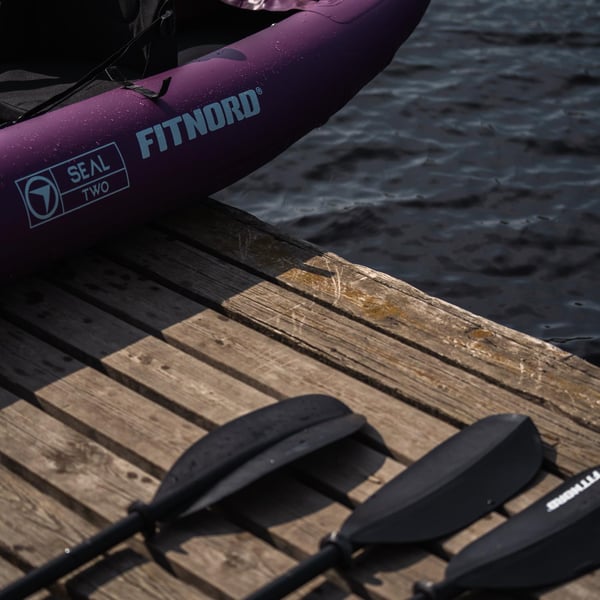 FitNord Seal Two ilmatäytteinen kajakki, tumma violetti (2-istuttava) G2 15