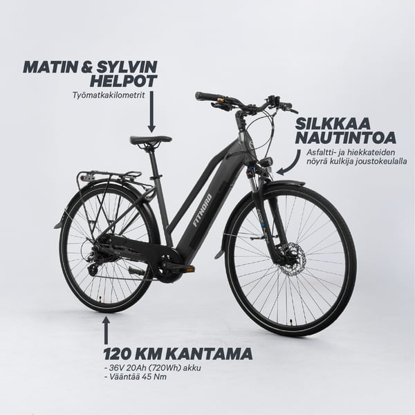 FitNord Ava 300 Sähköpyörä G2, punainen 6