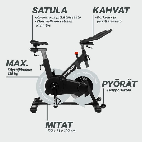 FitNord Racer 500 Spinningpyörä 2