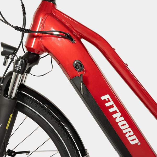 FitNord Ava 300 Sähköpyörä 2024, punainen (720 Wh tehoakku) 14