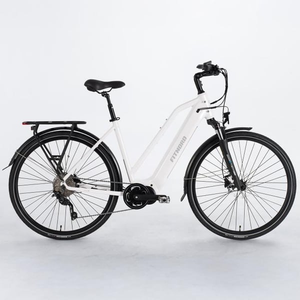 **OUTLET** FitNord Ava 500 G2 Sähköpyörä, valkoinen, Runko 51 cm, renkaat 28”, akku 720 Wh, Ajajan pituus 170–185 cm 1
