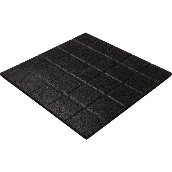 FitNord Kumilaatta 1m x 1m x 30mm pohjakuvioinnilla, musta 2