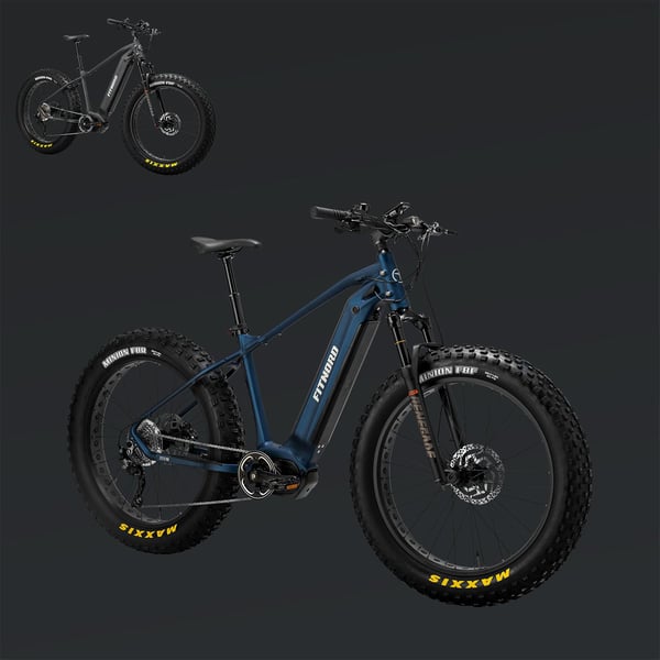 FitNord Rumble 1000 Sähköfatbike 2024, sininen (856 Wh tehoakku) 2