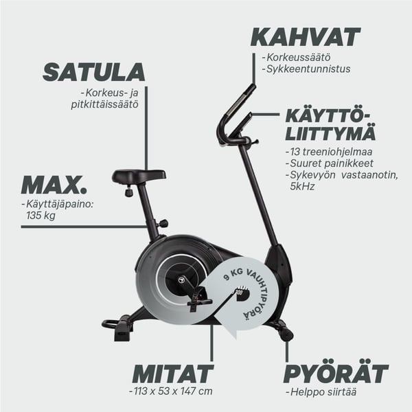 FitNord Cyclo 300 Kuntopyörä (VUODEN LISÄTAKUU KAUPAN PÄÄLLE) 2