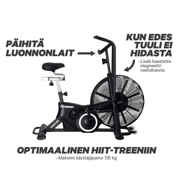 **OUTLET** FitNord Invader 1000 Airbike Ilmavastuspyörä G2 2