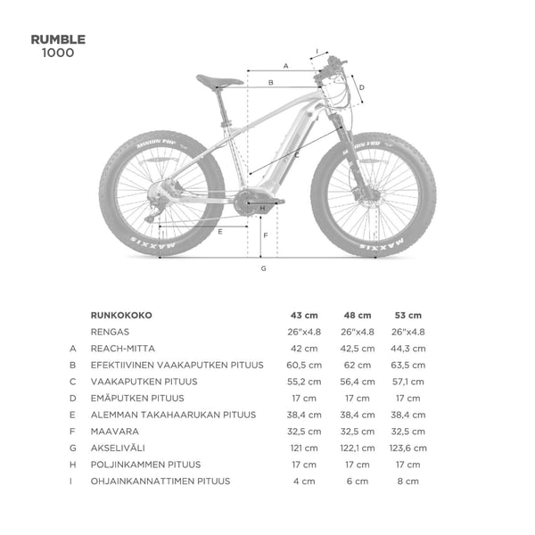FitNord Rumble 1000 Sähköfatbike 2024, sininen (856 Wh tehoakku) 9