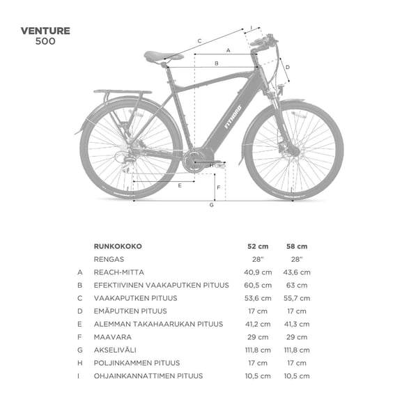 FitNord Venture 500 Sähköpyörä 2024, musta (612 Wh akku) 14
