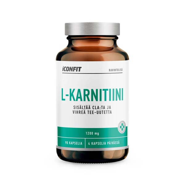 ICONFIT L-Katnitiini (Sisältää CLA:Ta ja vihreä tee-uutetta), 1000mg / Annosta, N90 — L-karnitiini 1