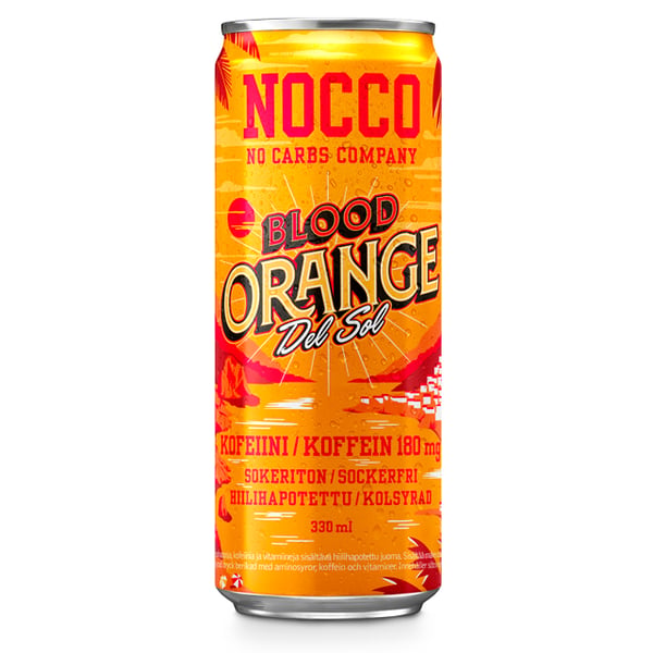 NOCCO BCAA Blood Orange Del Sol -energiajuoma