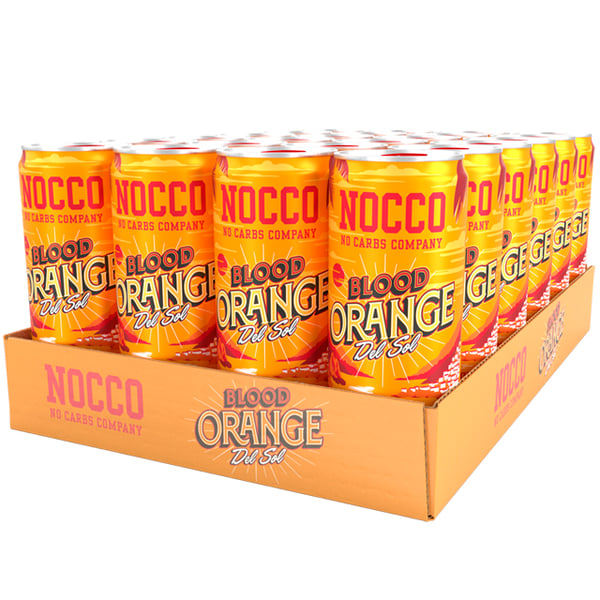 NOCCO BCAA Blood Orange Del Sol -energiajuoma, 24-pack
