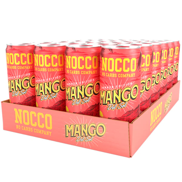 NOCCO BCAA Mango Del Sol -energiajuoma 330 ml, 24-pack