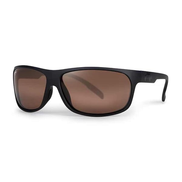 Fox Sunglasses Matt Black Wrap Brown Lens 1