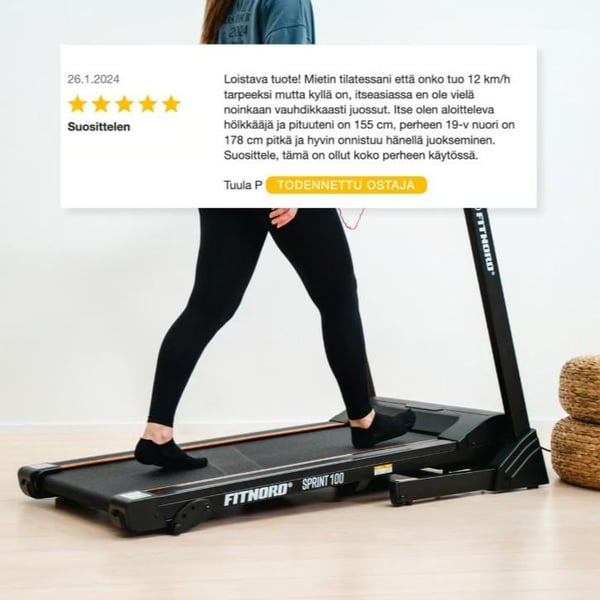 FitNord Sprint 100 G2 Juoksumatto *VOITELUVAPAA* 3