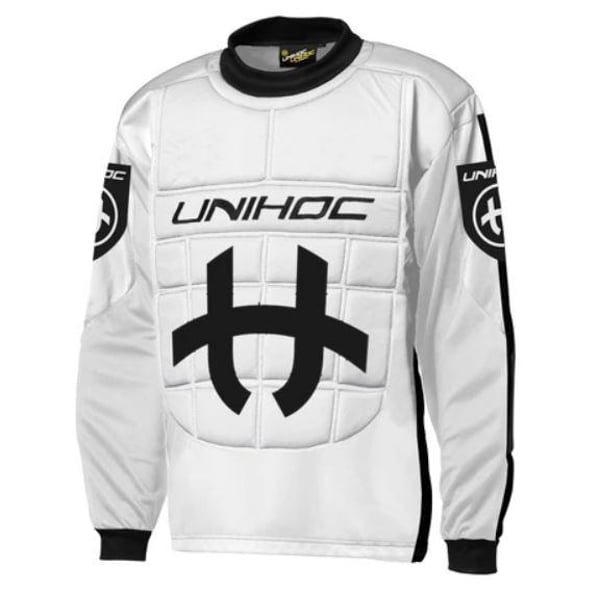 Unihoc SHIELD Salibandymaalivahdin paita XL white/black 1