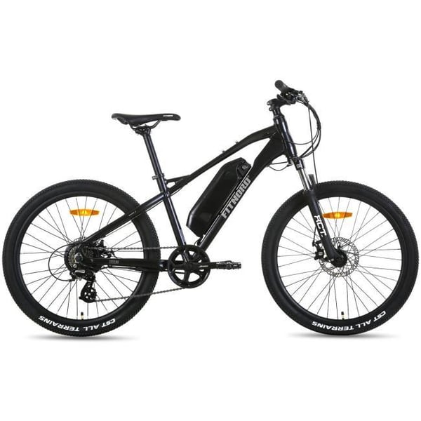 **OUTLET TAMPERE ** FitNord Ranger Jr Sähkömaastopyörä 2023, musta (360Wh tehoakku) (Runko 37 cm, renkaat 24")