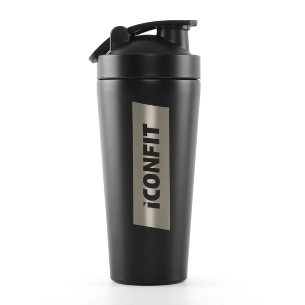 ICONFIT Shaker Stainless Steel - 800ml - Black