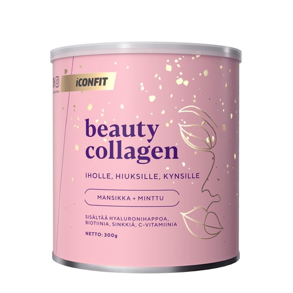 ICONFIT Beauty Collagen - Mansikka-Minttu 300g — Kauneuskollageeni