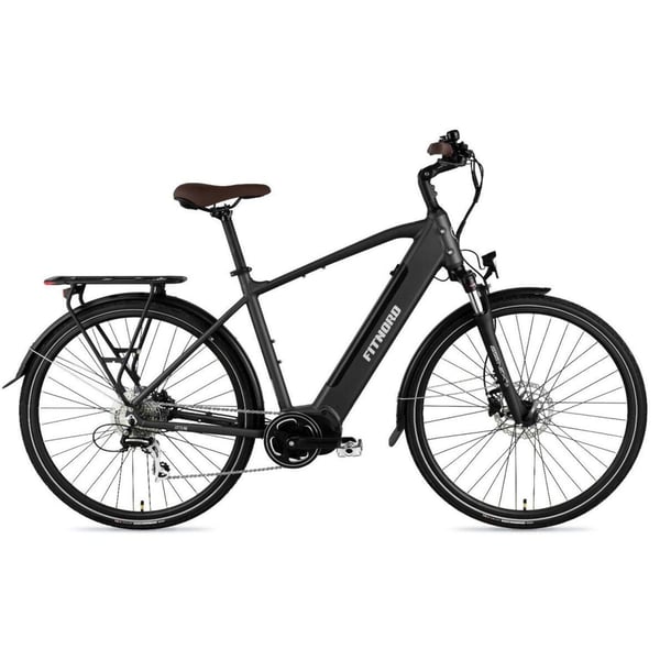**OUTLET** FitNord Venture 500 Sähköpyörä 2024,musta, 52cm (612 Wh akku) 58cm