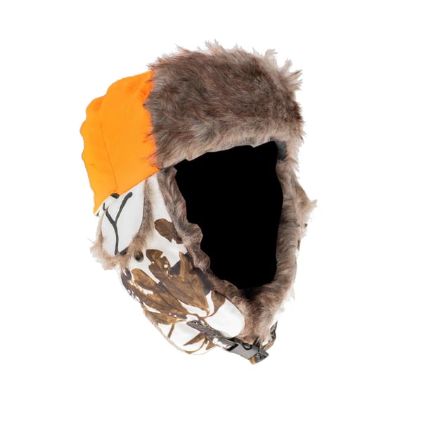 SnowFox Thermo Plus Kääntöhattu White Camo/Oranssi