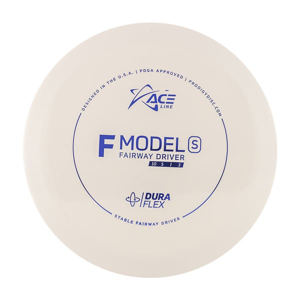 Prodigy Disc ACE Line F Model S DuraFlex Väylädraiveri Frisbeegolfkiekko, valkoinen