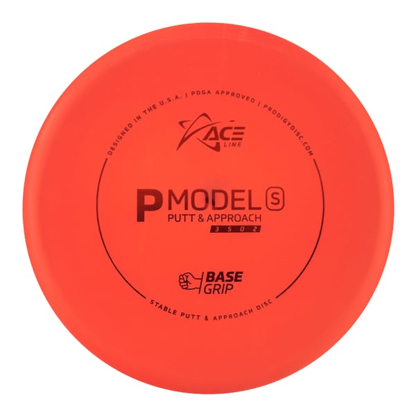 Prodigy Disc ACE Line P Model S BaseGrip Putteri Frisbeegolfkiekko, punainen