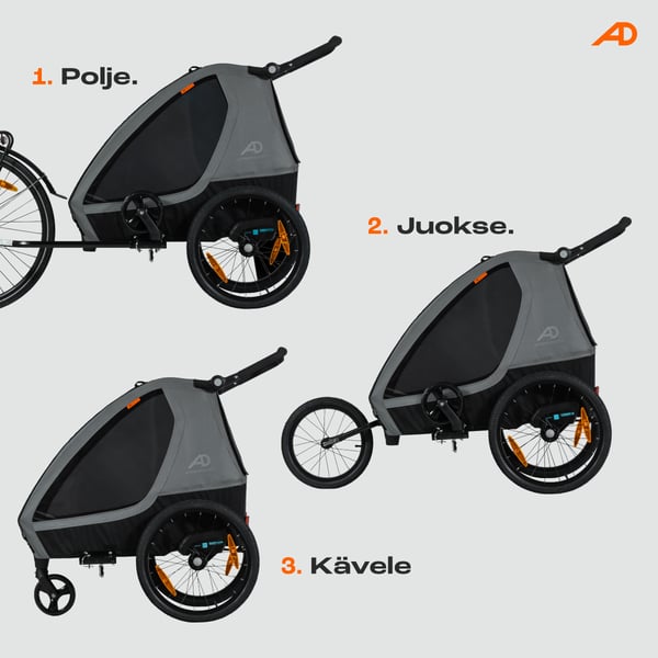 ArmorDuty TR-01 Lapsenkuljetusperäkärry, 2 lapselle
