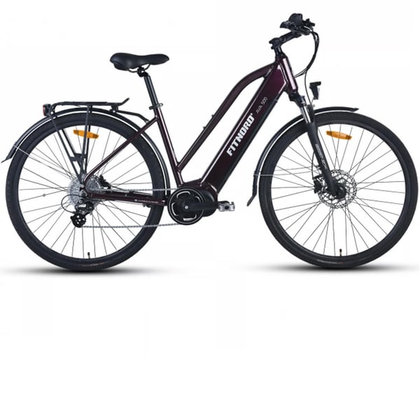 **OUTLET** FitNord Ava 500 Sähköpyörä, purppura, 46cm (612 Wh tehoakku)