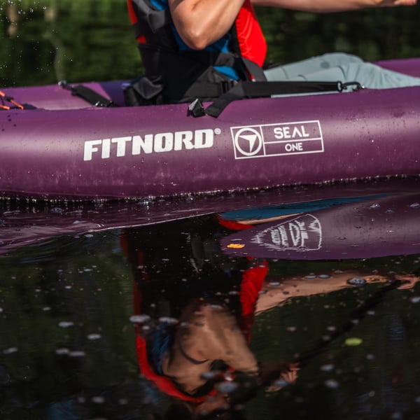 FitNord Seal One ilmatäytteinen kajakki, tummanvioletti (1-istuttava) 2025